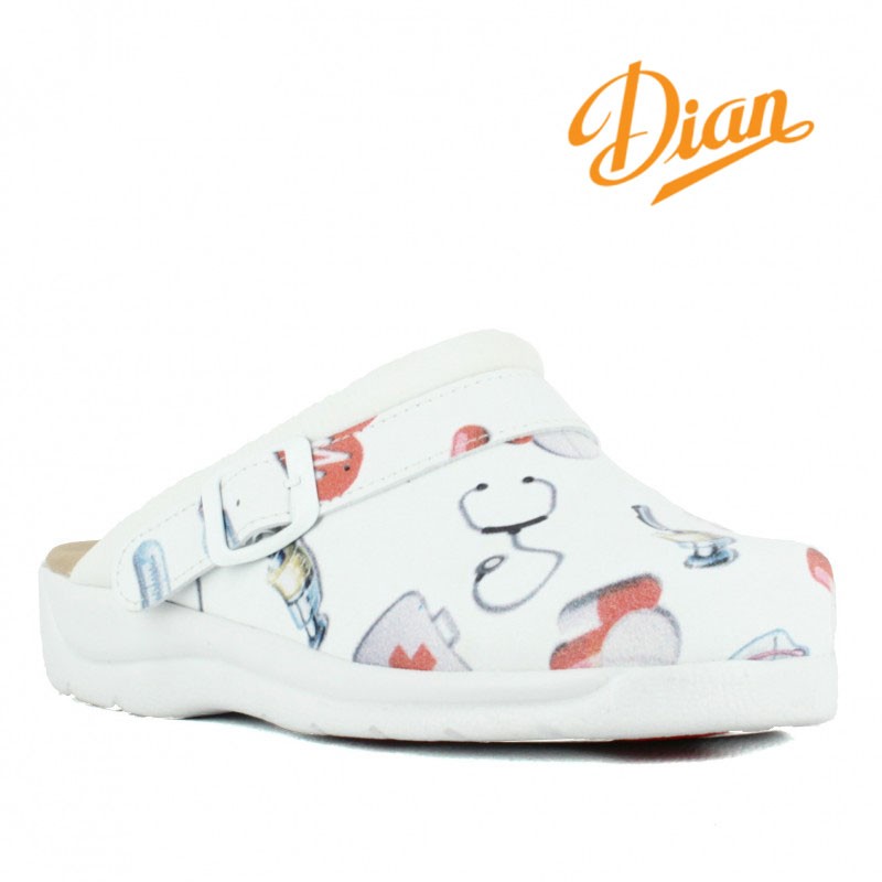 Sabot médical blanc avec motifs