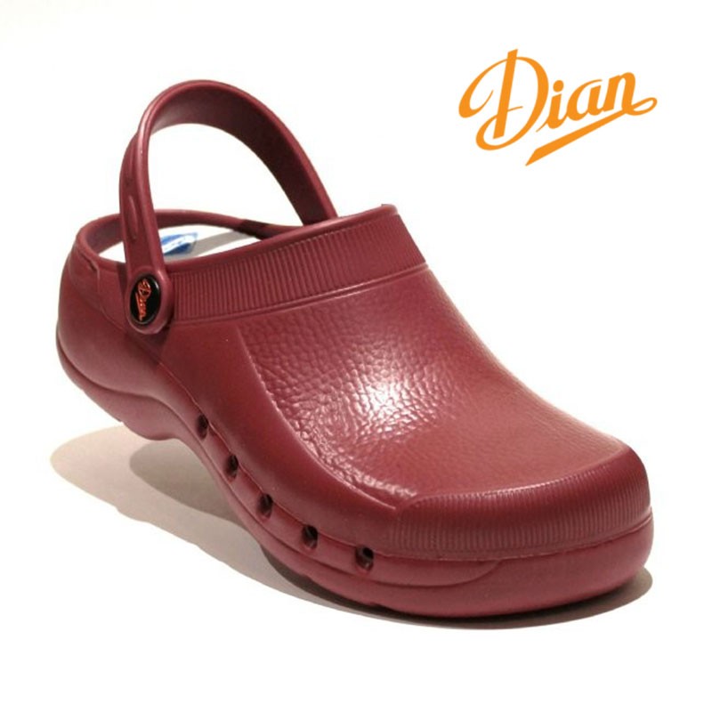 sabot de sécurité rouge bordeaux